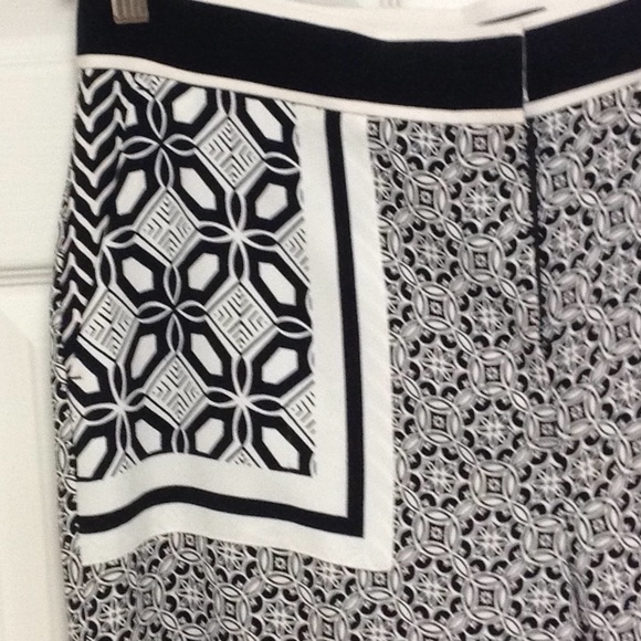 LOFT Black and Ivory Palazzo Pants - Picture 4 of 4